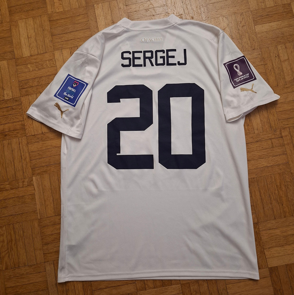 Serbien WM 2022 Auswärtstrikot #20 Sergej in Grösse L