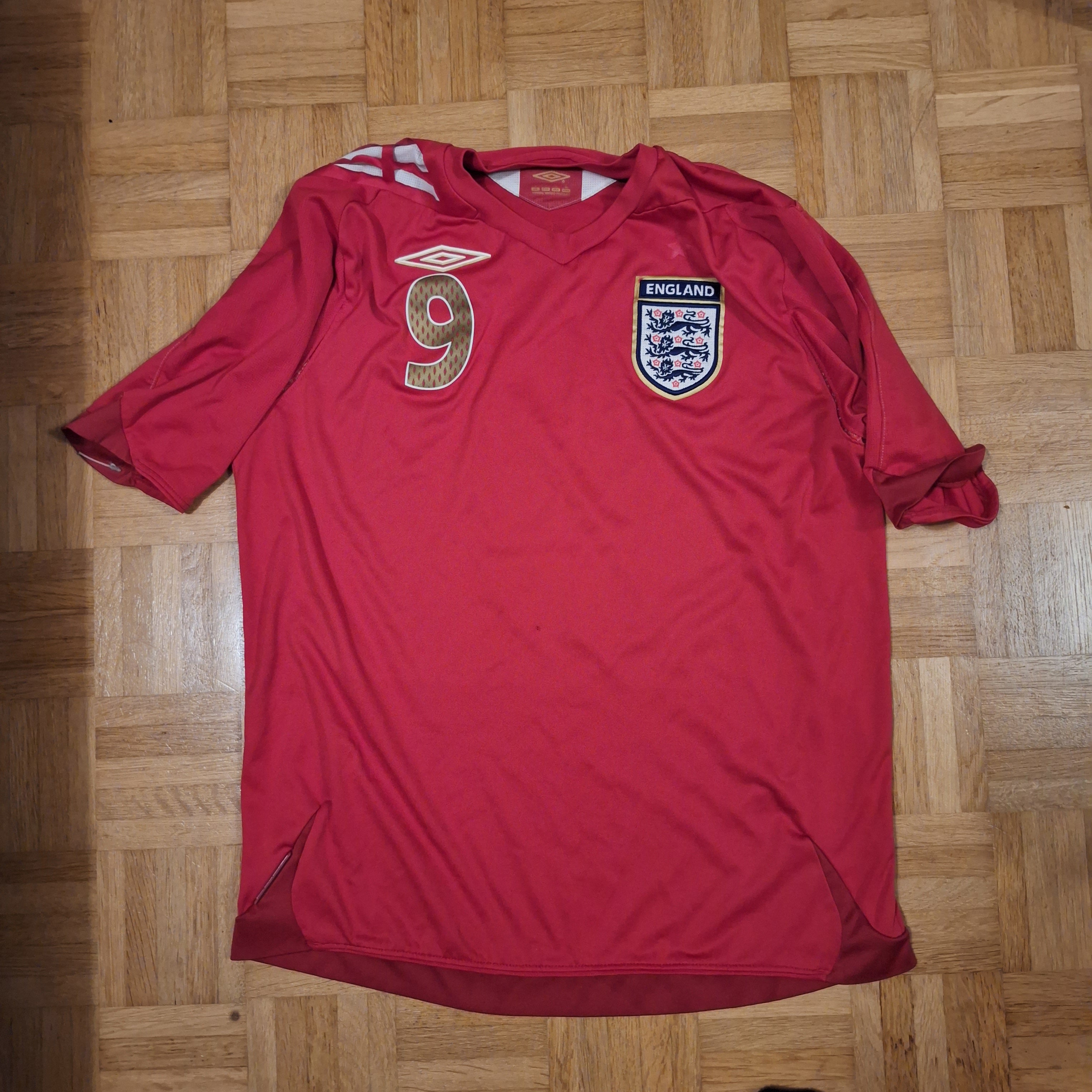 England Auswärtstrikot WM 2006 #9 Rooney in Grösse L