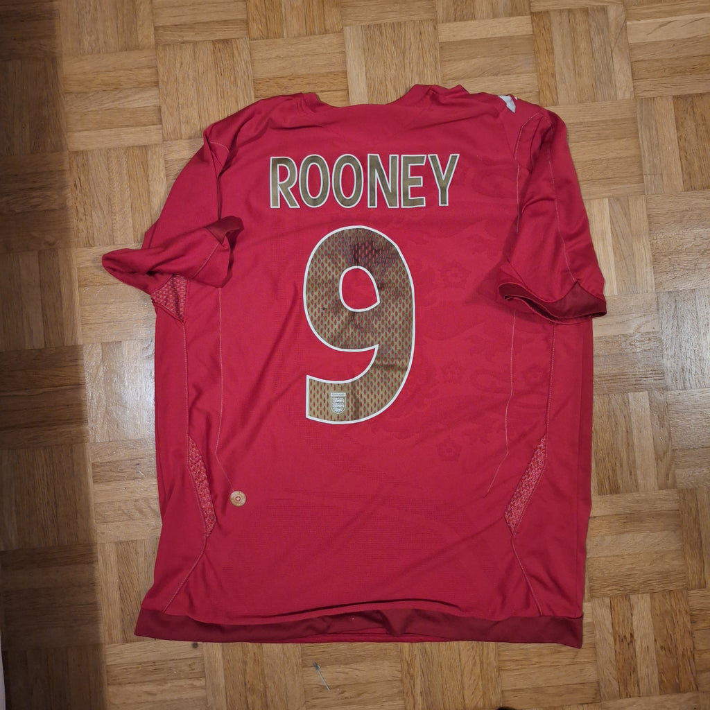 England Auswärtstrikot WM 2006 #9 Rooney in Grösse L